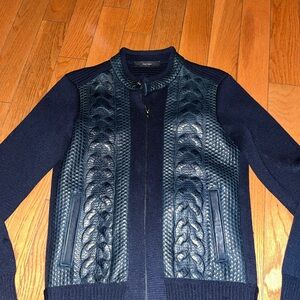 David naman wool jacket with crocodile